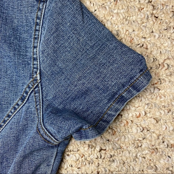 Vintage Y2K Armor Denim 1 piece Jumpsuit Flared Belted Hippiecore Women’s Small - Picture 4 of 14